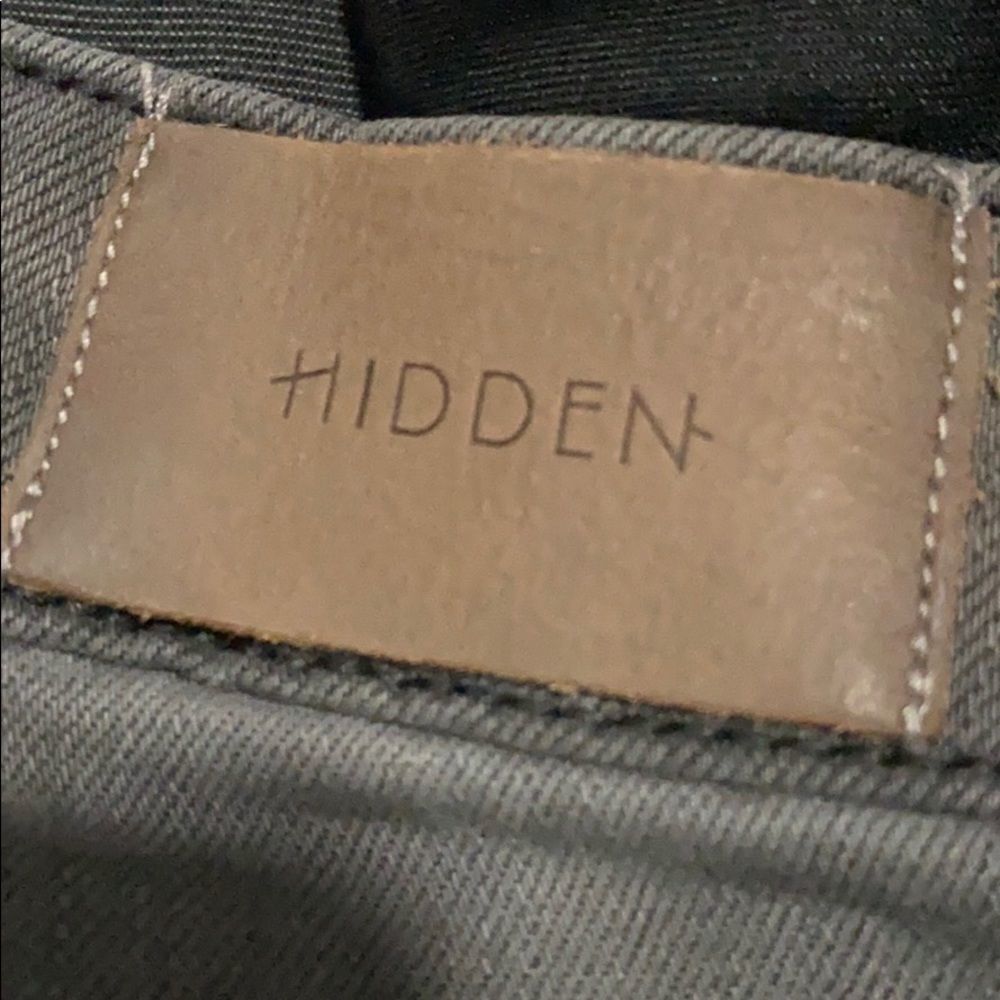 HIDDEN Grey Wash Skinny distressed Raw HEM JEANS size 27 - Picture 7 of 12